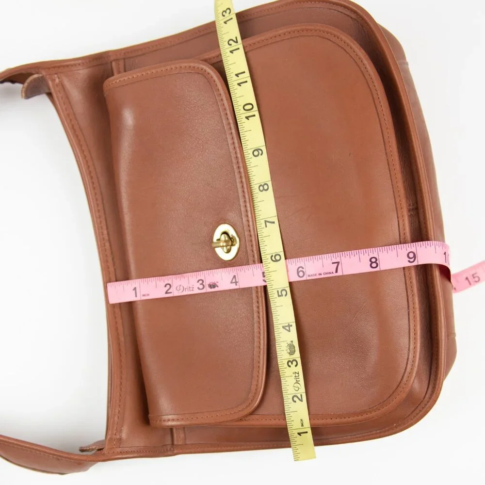 Vintage Coach Taft Bag 9980 Leather Purse Crossbody Bag British Tan EUC - Picture 12 of 12